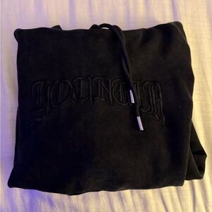 YoungLA Charcoal Hoodie with Embroidered Detail